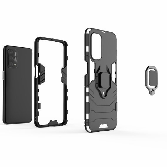 Pouzdro pro OPPO A54 5G / A74 5G / A93 5G, Kickstand Ring, černé