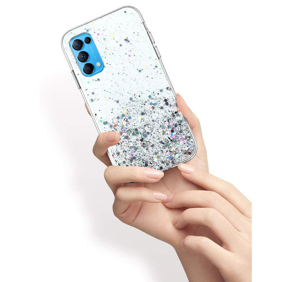 Pouzdro pro OPPO Reno 5 5G, Glittery, průhledné