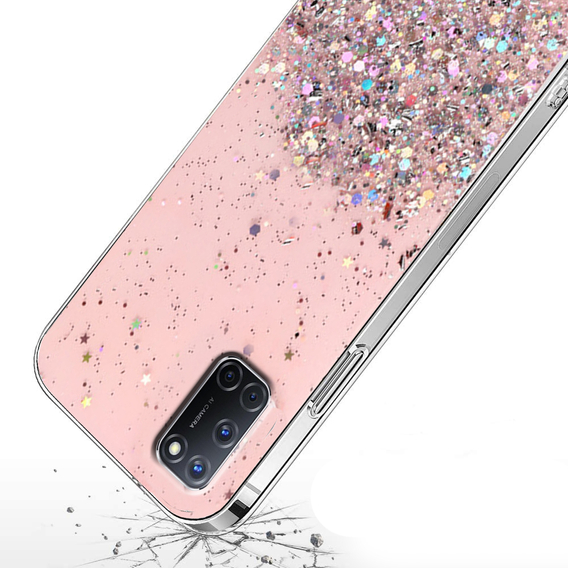 Pouzdro pro Oppo A52 / A92 / A72, Glittery, růžové