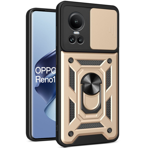 Pouzdro pro Oppo Reno 10 / 10 Pro, CamShield Slide, zlaté