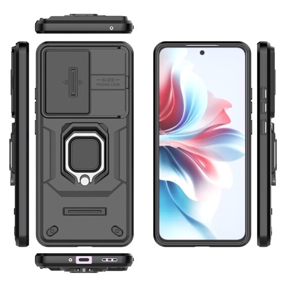 Pouzdro pro Oppo Reno 11F 5G, KickStand Camera Lens, černé