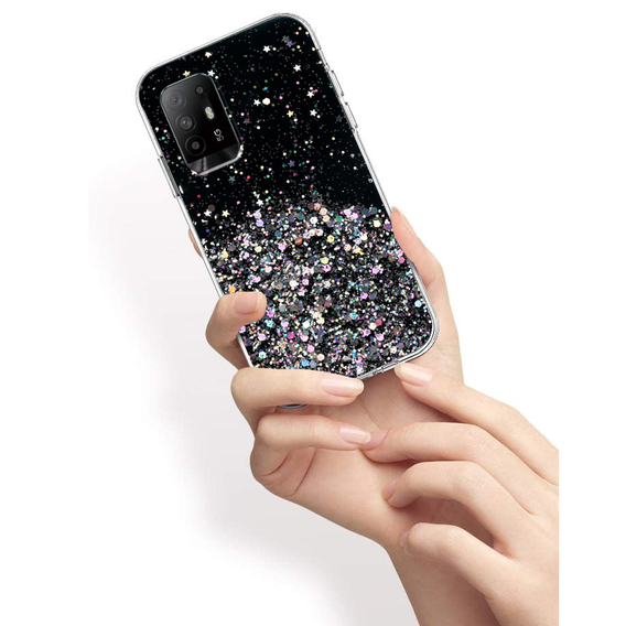 Pouzdro pro Oppo Reno5 Z / F19 Pro Plus, Glittery, černé