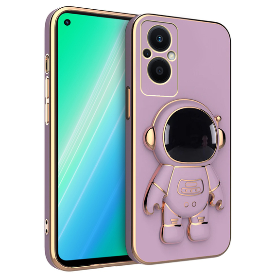 Pouzdro pro Oppo Reno7 Lite 5G, Astronaut, fialové