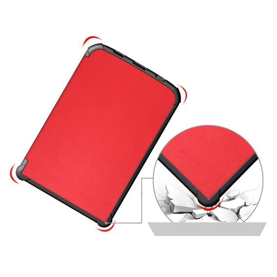 Pouzdro pro PocketBook Touch Lux 4 5 606 616 627 628 632 633, Smartcase, červené