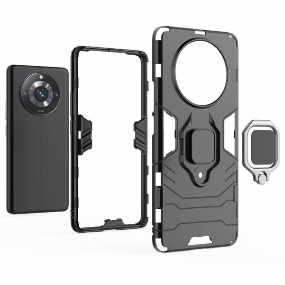 Pouzdro pro Realme 11 Pro / 11 Pro +, Kickstand Ring, černé