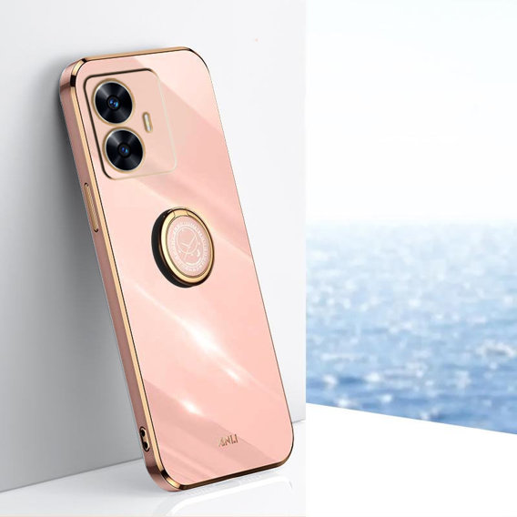 Pouzdro pro Realme C55, Electro Ring, růžové rose gold