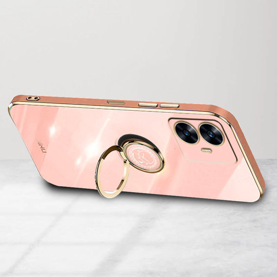 Pouzdro pro Realme C55, Electro Ring, růžové rose gold