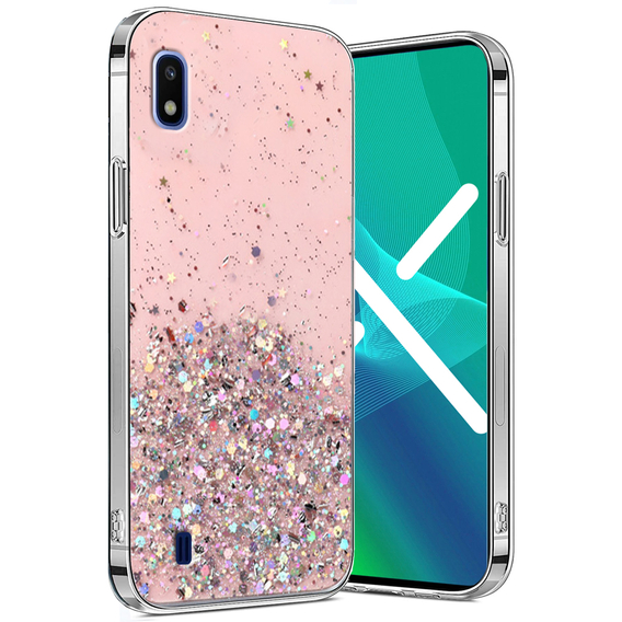 Pouzdro pro Samsung Galaxy A10, Glittery, růžové