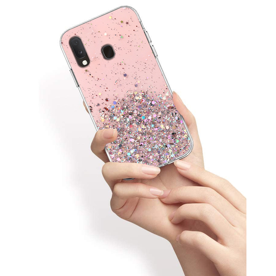 Pouzdro pro Samsung Galaxy A20E, Glittery, růžové