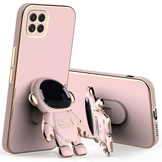 Pouzdro pro Samsung Galaxy A22 5G, Astronaut, růžové rose gold