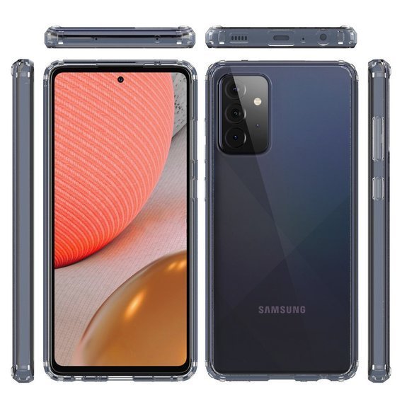 Pouzdro pro Samsung Galaxy A72 5G, Fusion Hybrid, průhledné