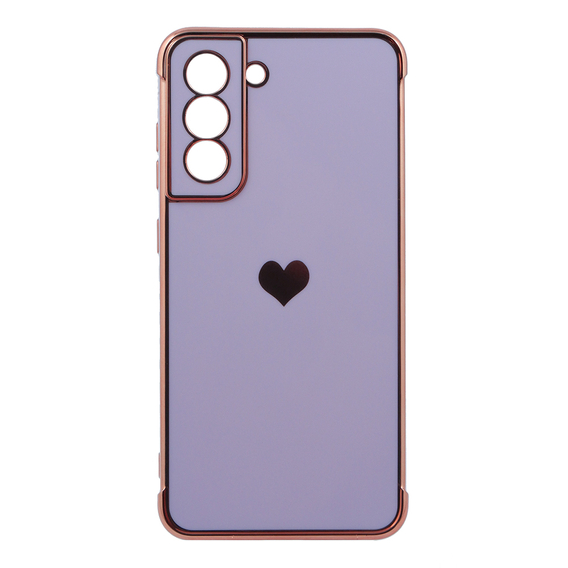 Pouzdro pro Samsung Galaxy S21 FE, Electro heart, fialové