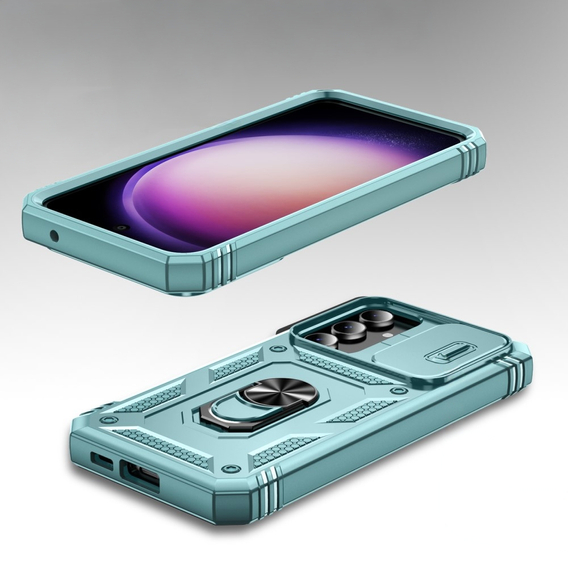 Pouzdro pro Samsung Galaxy S23 FE, CamShield Slide, zelený