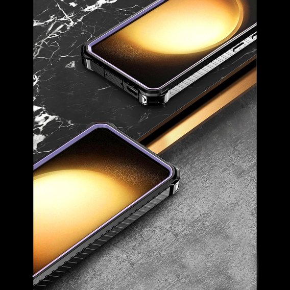 Pouzdro pro Samsung Galaxy S23, Heavy Duty Ring, fialové