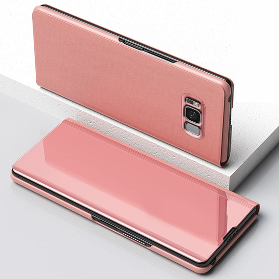 Pouzdro pro Samsung Galaxy S8, Clear View, růžové rose gold