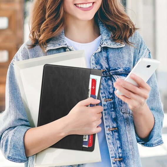 Pouzdro pro Samsung Galaxy Tab A9+, Business Card and Pen Slot, černé