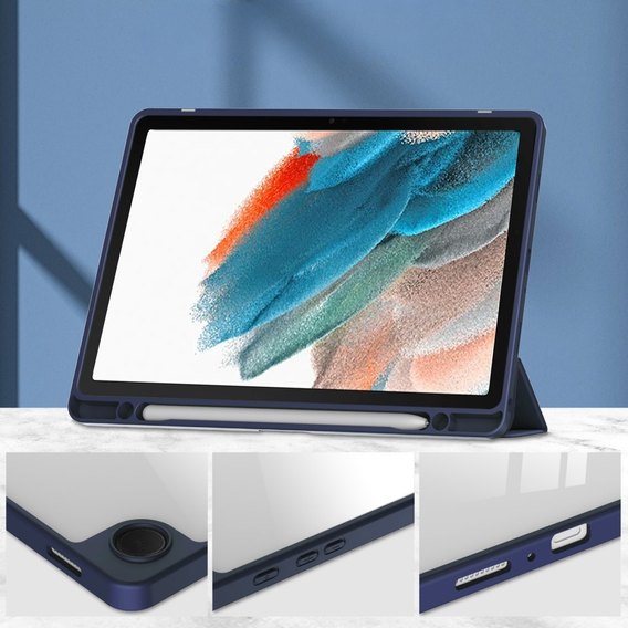 Pouzdro pro Samsung Galaxy Tab A9+, Smartcase Hybrid, se slotem na stylus, modré