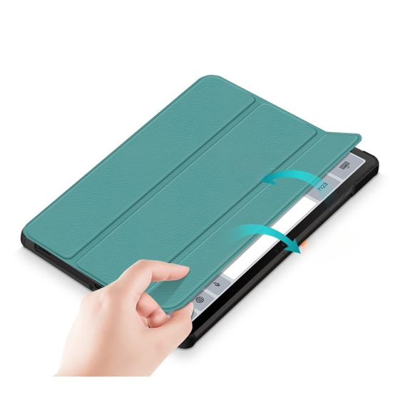 Pouzdro pro Samsung Galaxy Tab S9 Plus, Smartcase s prostorem pro stylus, zelené