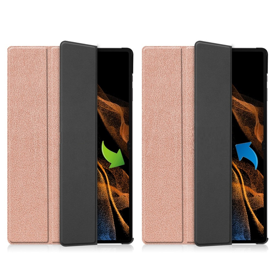 Pouzdro pro Samsung Galaxy Tab S9 Ultra, Smartcase, růžové rose gold