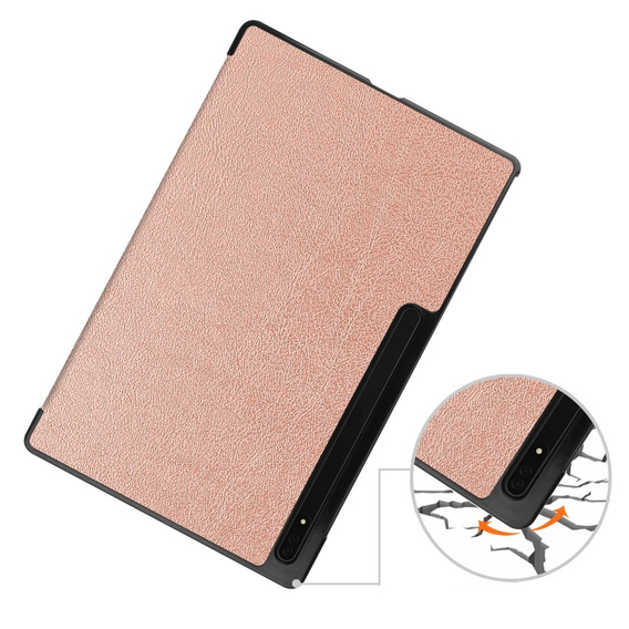 Pouzdro pro Samsung Galaxy Tab S9 Ultra, Smartcase, růžové rose gold