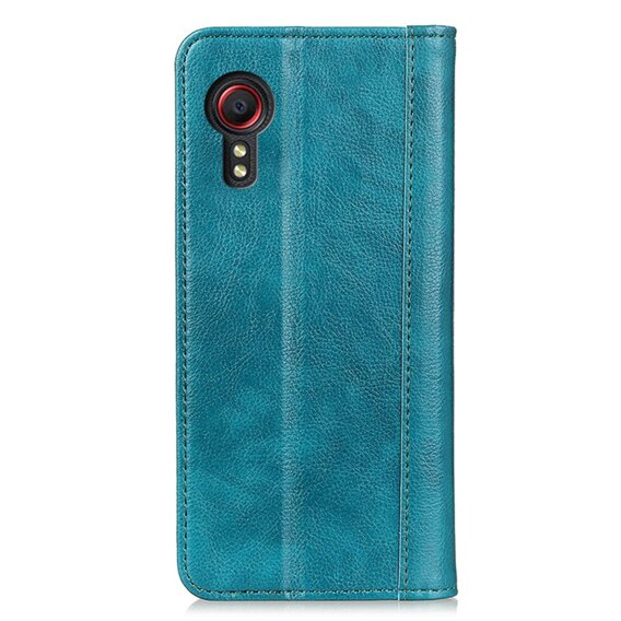 Pouzdro pro Samsung Galaxy Xcover 7, Wallet Litchi Leather, zelené