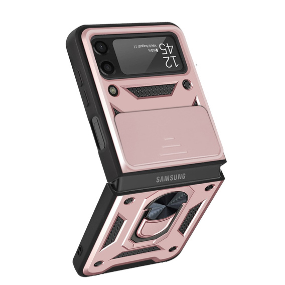 Pouzdro pro Samsung Galaxy Z Flip3 5G, CamShield Slide, růžové rose gold