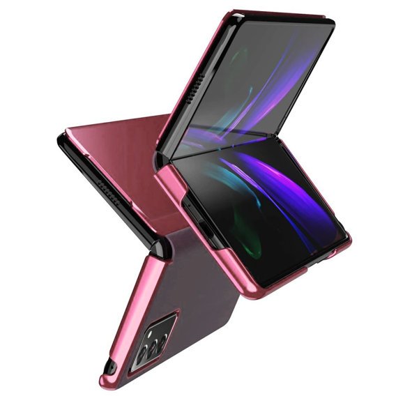 Pouzdro pro Samsung Galaxy Z Fold 2 5G, Clear View, růžové rose gold