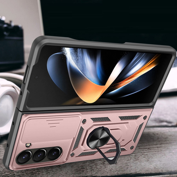 Pouzdro pro Samsung Galaxy Z Fold5 5G, CamShield Slide, růžové rose gold