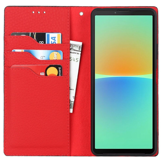 Pouzdro pro Sony Xperia 10 IV 5G, Wallet Litchi Leather, černé