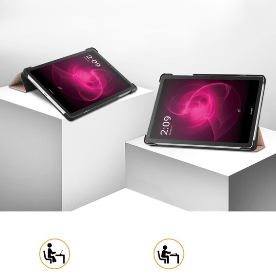 Pouzdro pro T Tablet 5G, Smartcase, růžové rose gold