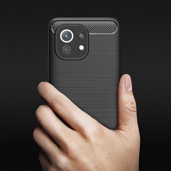 Pouzdro pro Xiaomi Mi 11, Carbon, černé