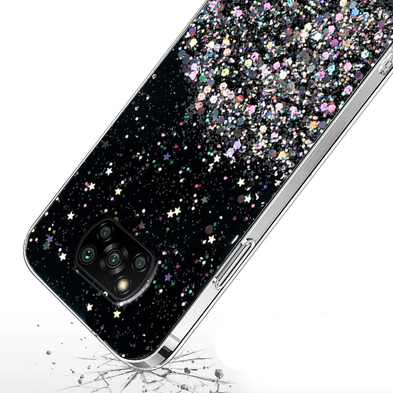 Pouzdro pro Xiaomi POCO X3 / X3 NFC, Glittery, černé