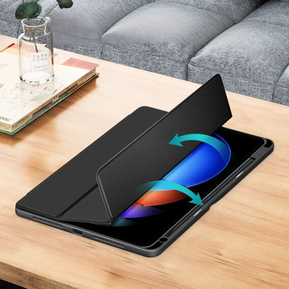 Pouzdro pro Xiaomi Pad 6S Pro 12.4, Smartcase Hybrid, se slotem na stylus, černé