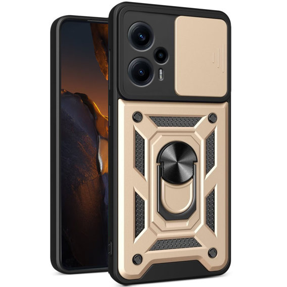 Pouzdro pro Xiaomi Poco F5, CamShield Slide, zlaté