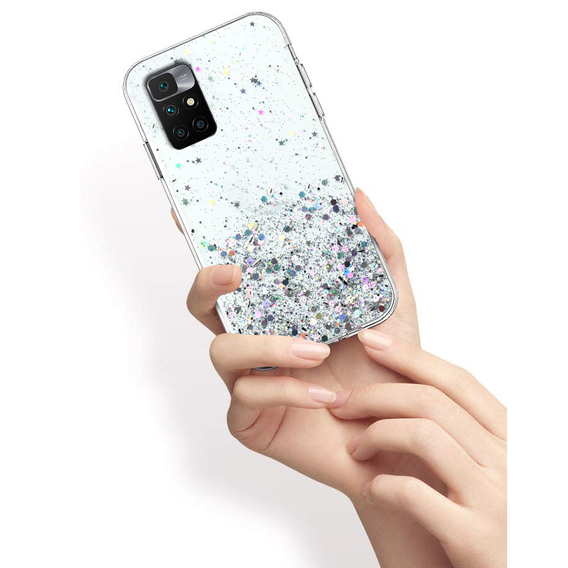 Pouzdro pro Xiaomi Redmi 10, Glittery, průhledné