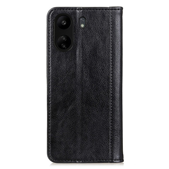 Pouzdro pro Xiaomi Redmi 13C / Poco C65, Wallet Litchi Leather, černé