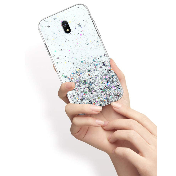 Pouzdro pro Xiaomi Redmi 8A, Glittery, průhledné