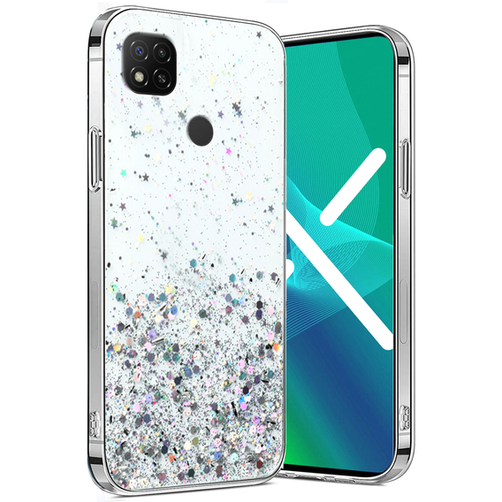 Pouzdro pro Xiaomi Redmi 9C, Glittery, průhledné