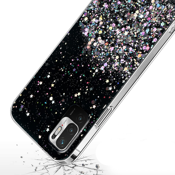 Pouzdro pro Xiaomi Redmi Note 10 5G / Poco M3 Pro 5G, Glittery, černé