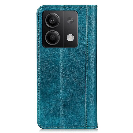 Pouzdro pro Xiaomi Redmi Note 13 5G, Wallet Litchi Leather, zelené