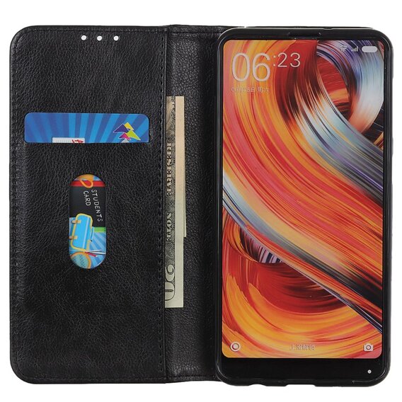 Pouzdro pro Xiaomi Redmi Note 13 Pro 4G, Wallet Litchi Leather, černé