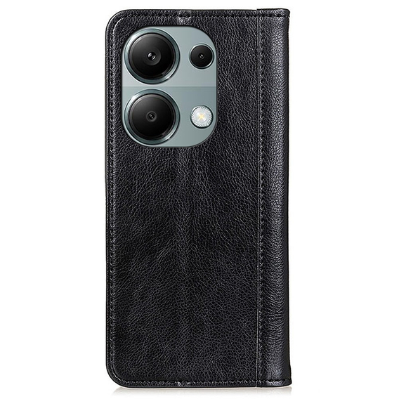 Pouzdro pro Xiaomi Redmi Note 13 Pro 4G, Wallet Litchi Leather, černé