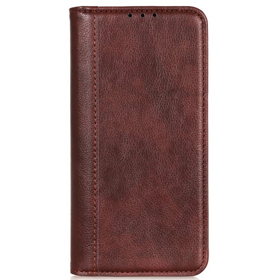 Pouzdro pro Xiaomi Redmi Note 13 Pro 4G, Wallet Litchi Leather, hnědé