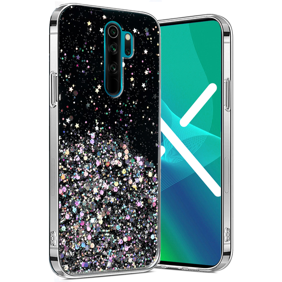 Pouzdro pro Xiaomi Redmi Note 8 Pro, Glittery, černé