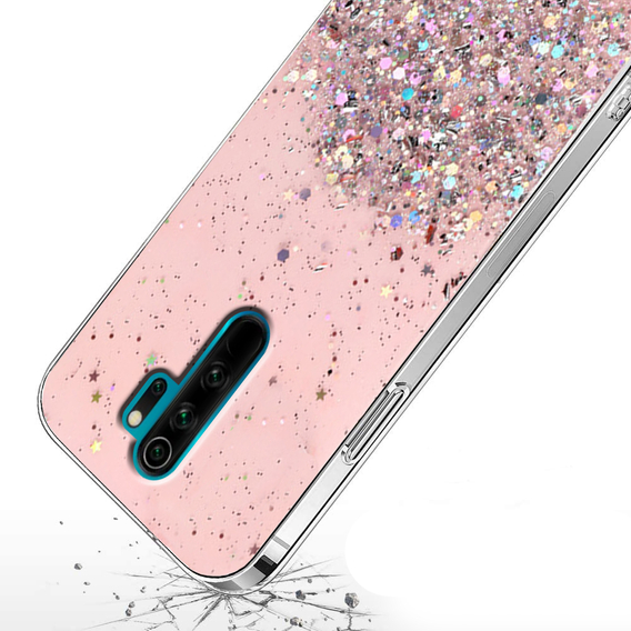 Pouzdro pro Xiaomi Redmi Note 8 Pro, Glittery, růžové