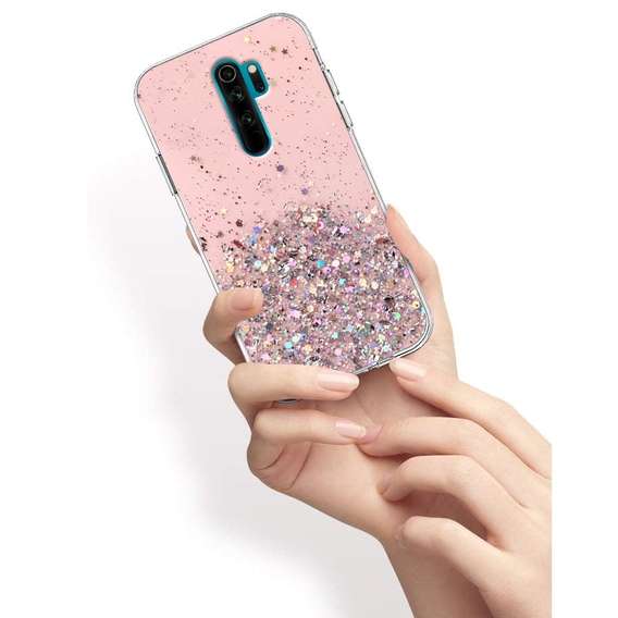 Pouzdro pro Xiaomi Redmi Note 8 Pro, Glittery, růžové