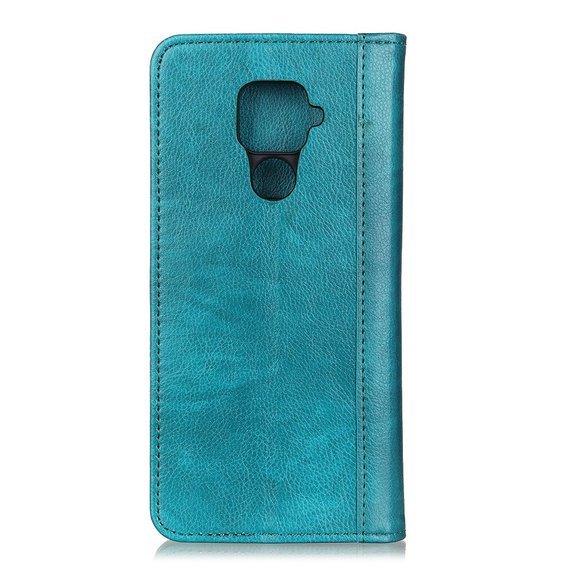 Pouzdro pro Xiaomi Redmi Note 9, Wallet Litchi Leather, zelené