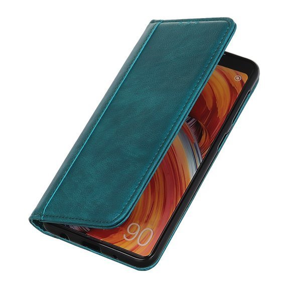 Pouzdro pro Xiaomi Redmi Note 9, Wallet Litchi Leather, zelené