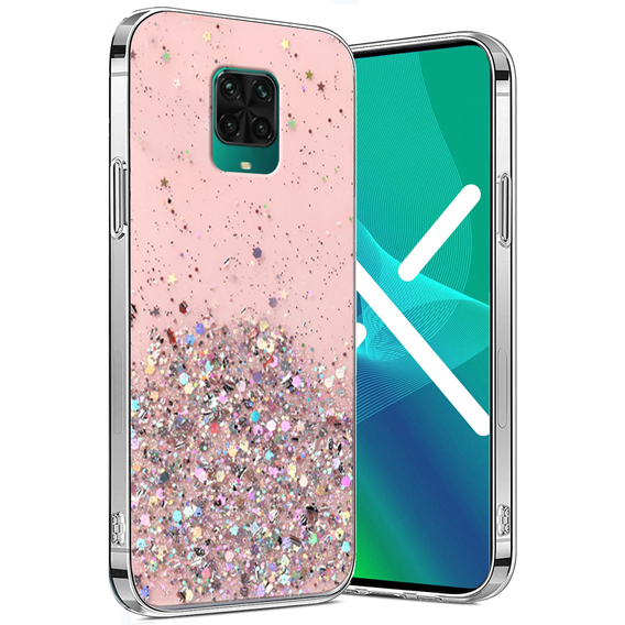 Pouzdro pro Xiaomi Redmi Note 9S / 9 Pro, Glittery, růžové