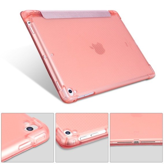 Pouzdro pro iPad 9.7 2018 / 2017/ Air / Air 2, Smartcase s prostorem pro stylus, růžové rose gold